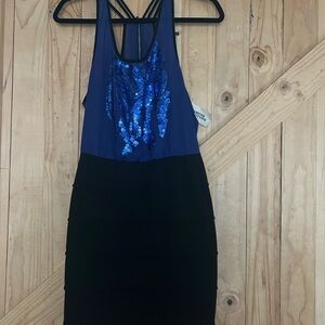 sky blue evening dress Zapaka Women Corset Blue Strapless A Line Prom Dress with Slit Sequins  Sparkly Party Dress